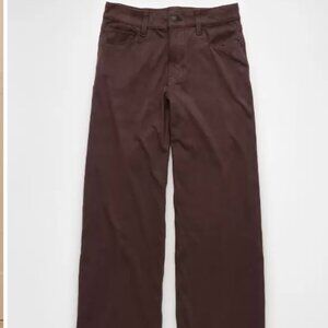 AE Dreamy Drape Sueded High-Waisted Baggy Wide-Leg Pant